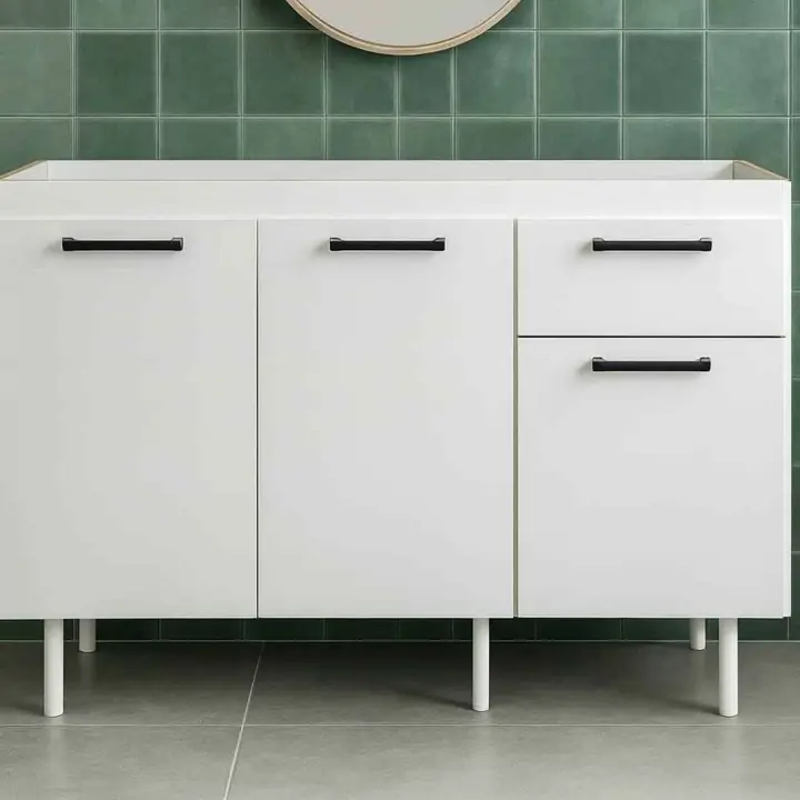 Bajo mesada Turin blanco 3 puertas 1 cajón