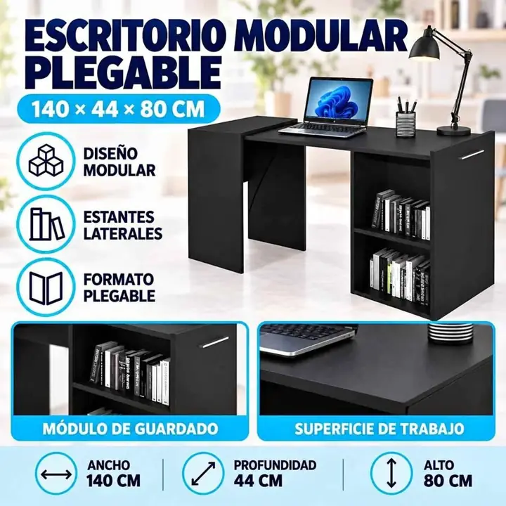 Escritorio modular plegable 140X44X80CM