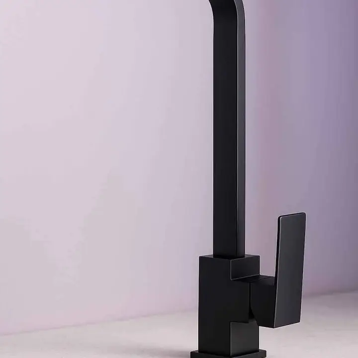 Canilla negra monocomando cocina