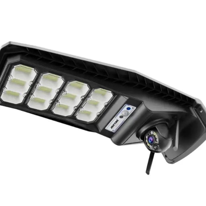 Luminaria solar jortan C/camara domo HD