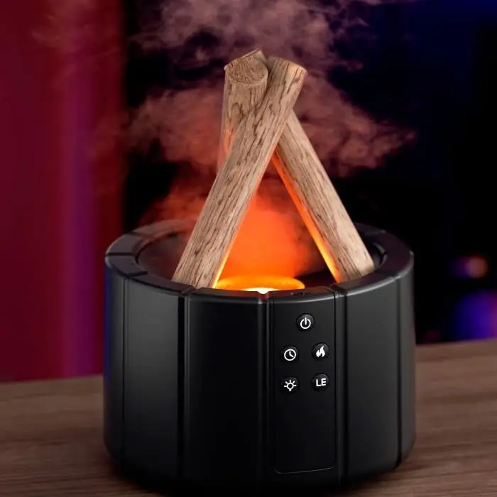 Humidificador grande fogata leña c/ control