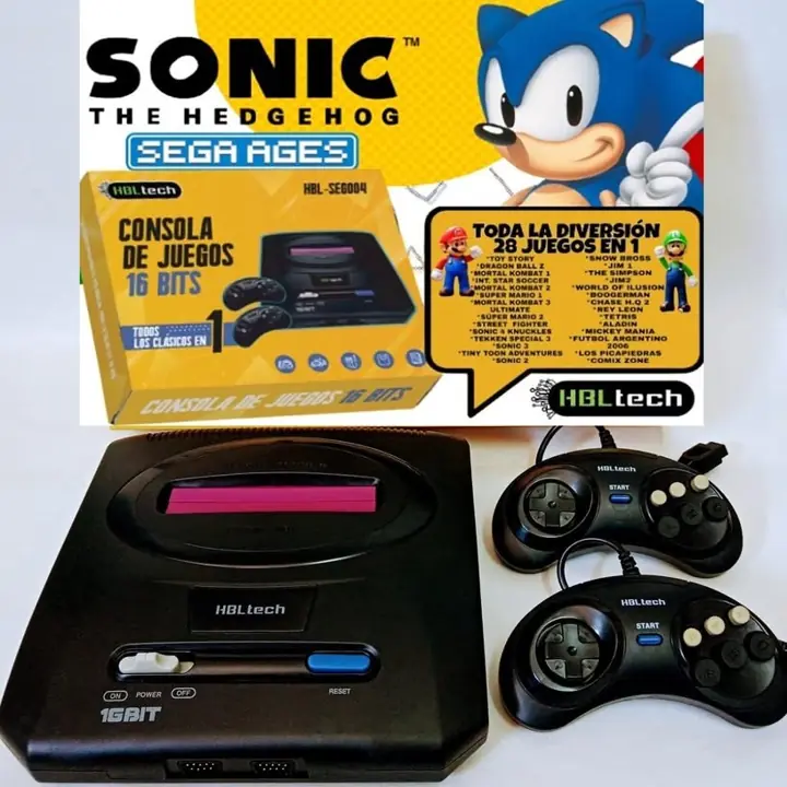 Consola 16 bits sega hbl