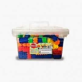 Valija con ladrillos chicos de encastre x 260 piezas