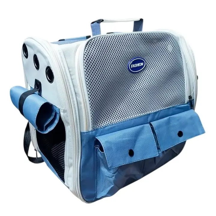 Mochila transportadora mascotas c/ bolsillos