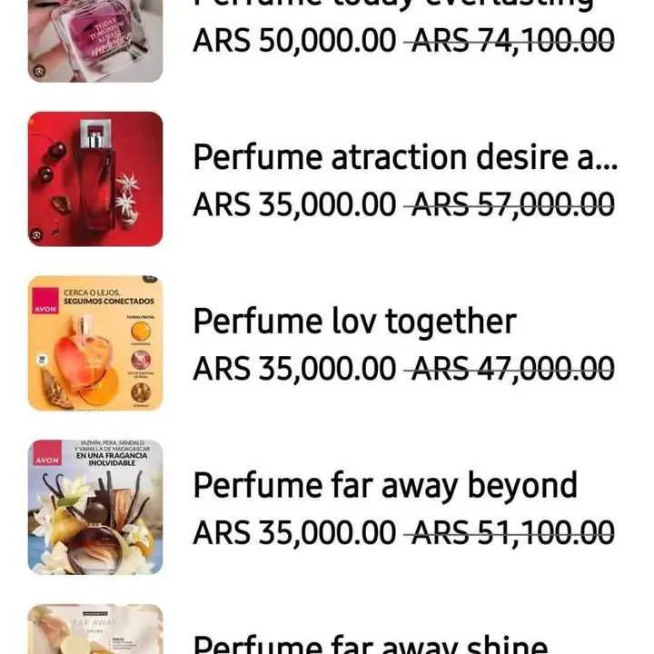 Perfumes natura y avon entra a mi catalogo de WhatsApp