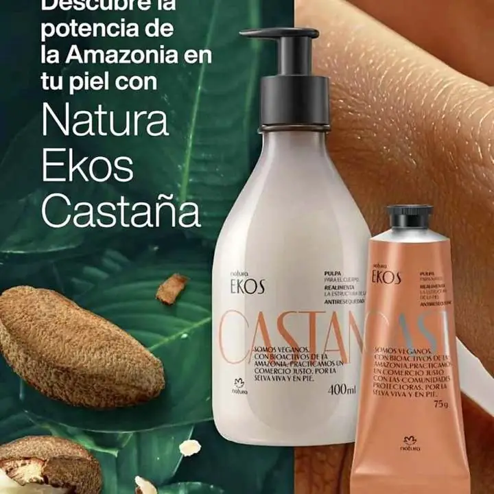Crema corporal de castaña y crema de manos ekos natura ,combo $30.000