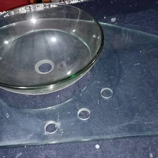 Bacha de vidrio templado,para embutir para baño