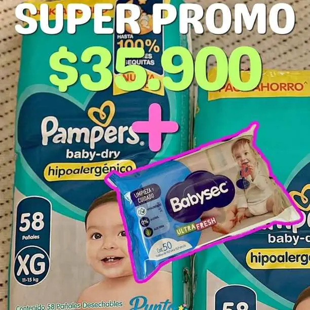 Pampers xg o xxg + toallitas