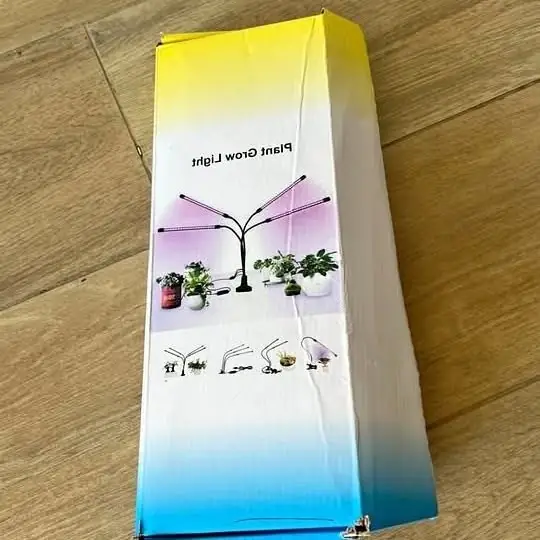 Lámpara LED de cultivo con pinza, 3 modos rojo/azul, USB – plantas, suculentas, plantines