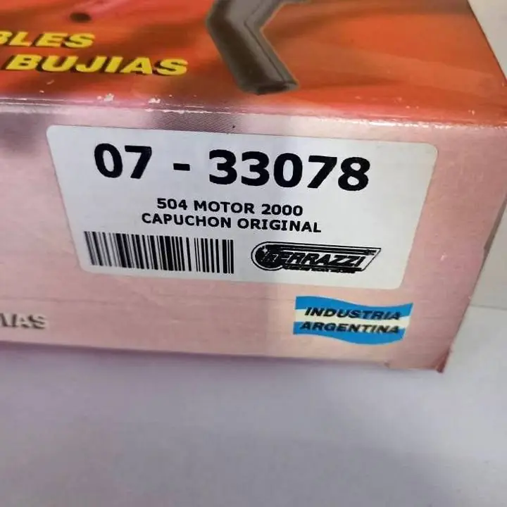 Conjunto de cables supresores p/ bujia Peugeot 504 capuchon original