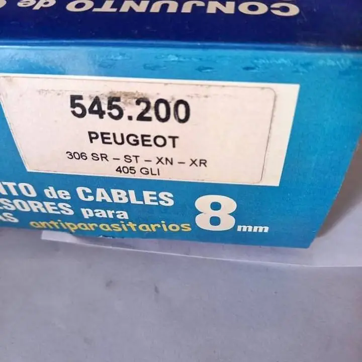 Cables supresores para bujia Teca paraPeugeot 306 SR - ST - XN - XR y 405 GLI