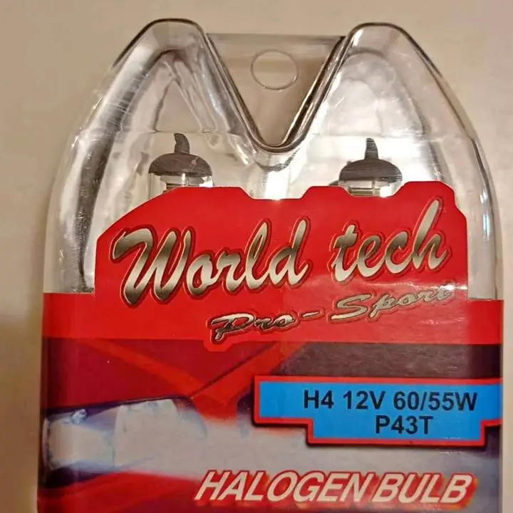 Par de Lámparas Halógenas H4 12V 60/55W World Tech Pro-Sport Nuevas