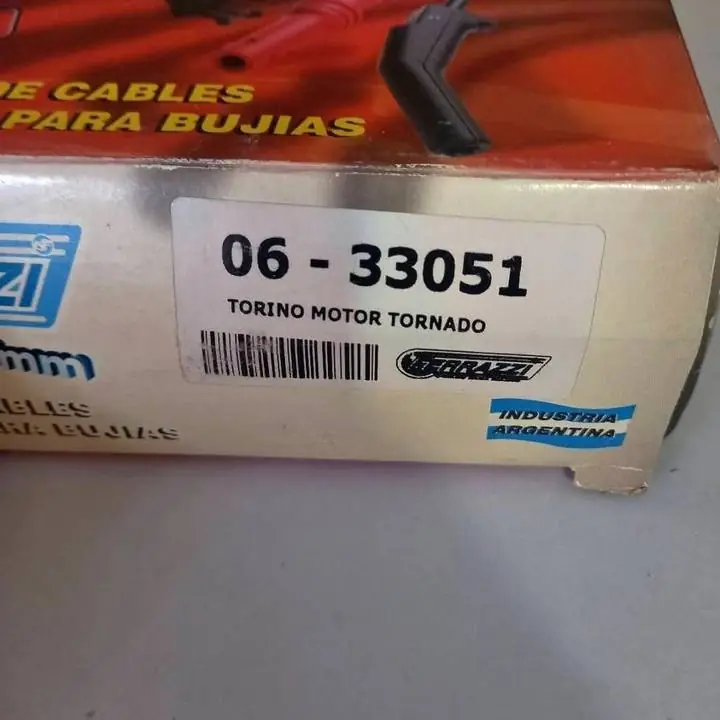 Conjunto de cables supresores para bujia Torino motor Tornado