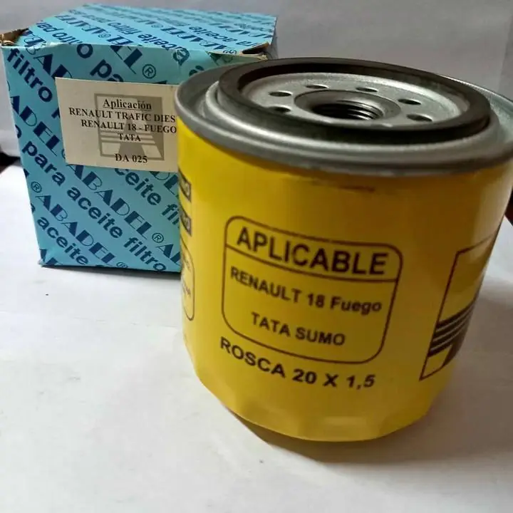 Filtro de aceite Renault 18 Fuego / Trafic Diésel y Tata Sumo