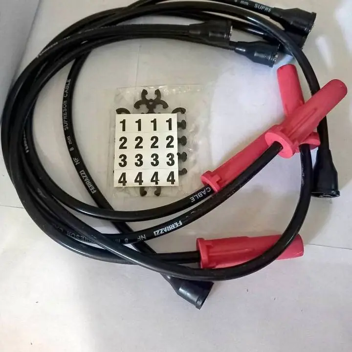 Conjunto de cables supresores para bujia Fiat 125 Ferrazzi