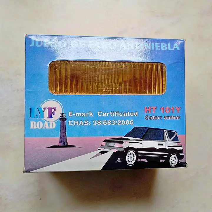 Juego de Faros Antiniebla Halógenos de alto rendimiento color Ámbar H3-12V Universales