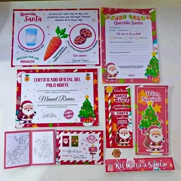 Kit imprimible carta a santa