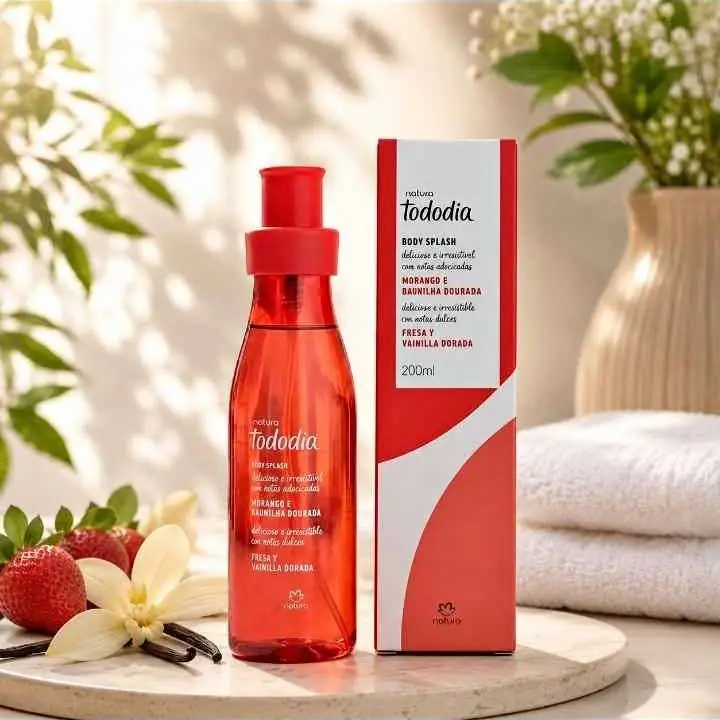 Body splash fresa y vainilla dorada natura oferta