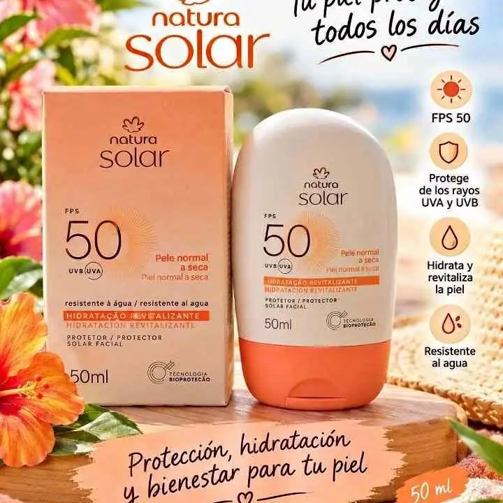 Protector solar piel normal a seca. Natura