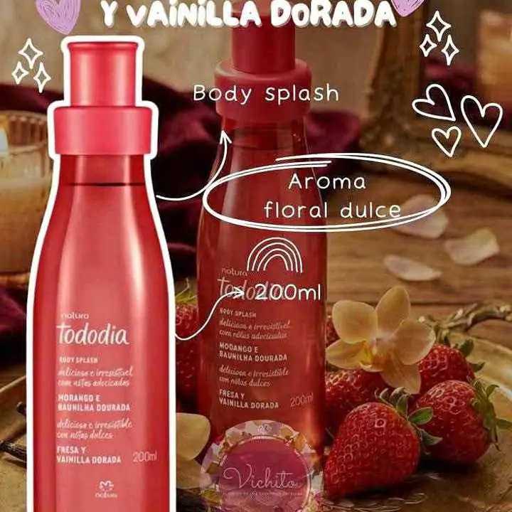 Body splash fresa y vainilla dorada oferta natura