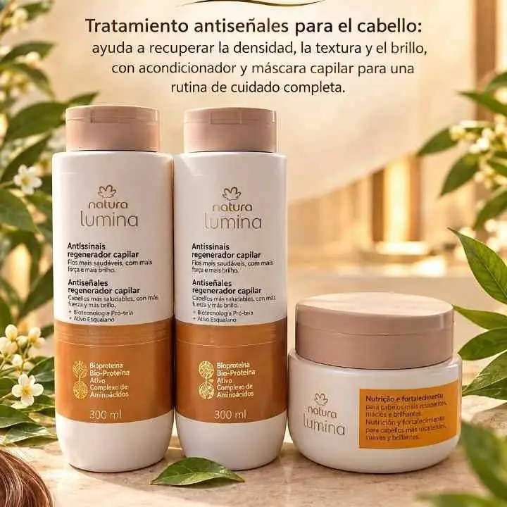 Lumlna shampoo, acondicionador y máscara capilar
