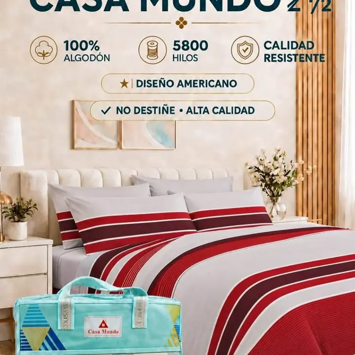 Juego de sábanas casa mundo 2 1/2 plazas