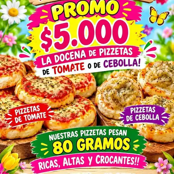 Pizzetas de 80 gramos paternal