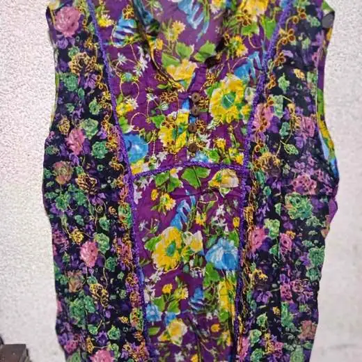 Blusa india de gasa bordada talle XL