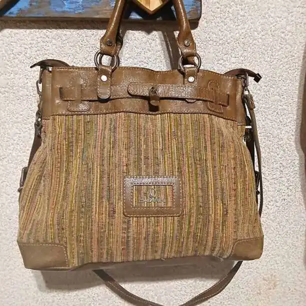 Cartera de cuero combinada 40X45CM
