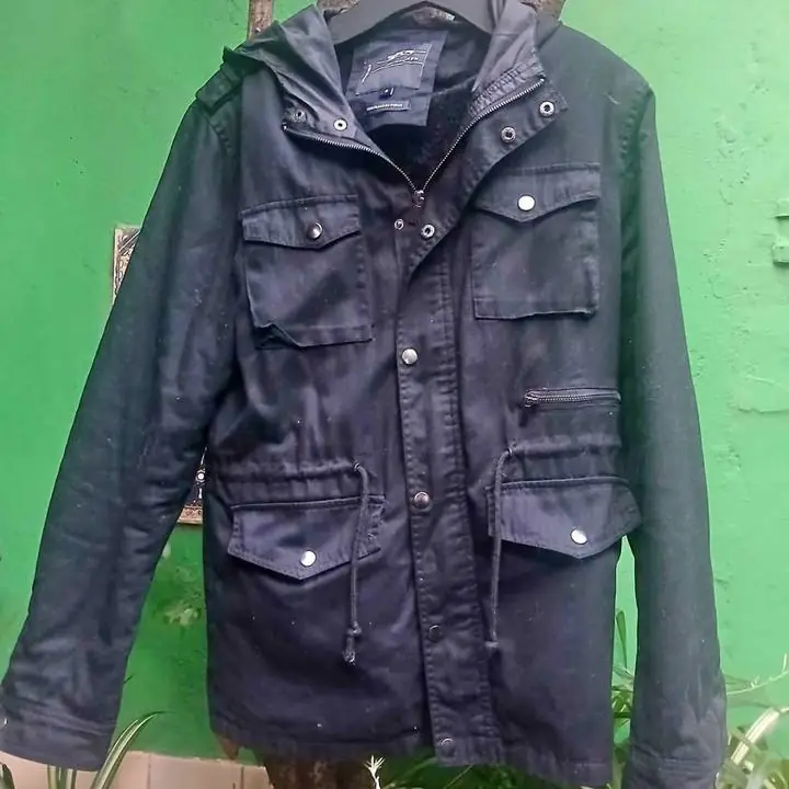 Parka de hombre talle S com piel de gabardina