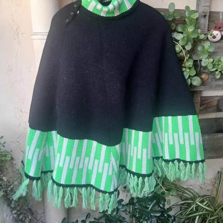 Poncho pura lana