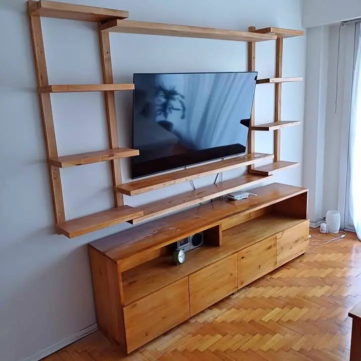 Rack de tv estilo nórdico flotante