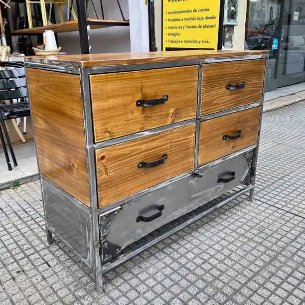 Cajonera estilo industrial
