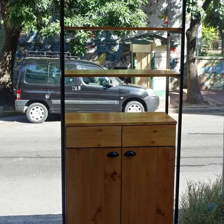 Mueble organizador estilo industrial