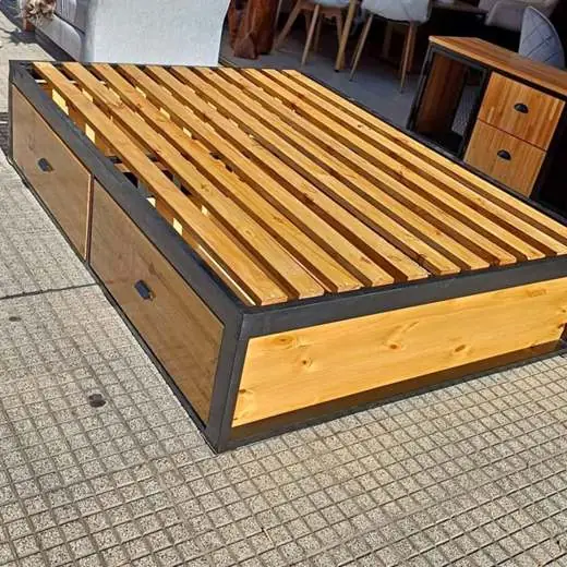 Cama 2 plazas con cajones
