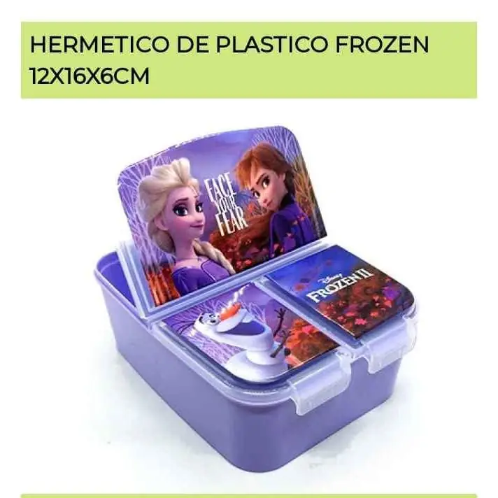 Hermético con divisiones de Frozen Minie, Princesas, Spiderman, Patrol y personajes favoritos