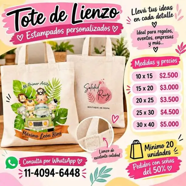 TOTEN personalizadas cumpleaños emprendimiento y más