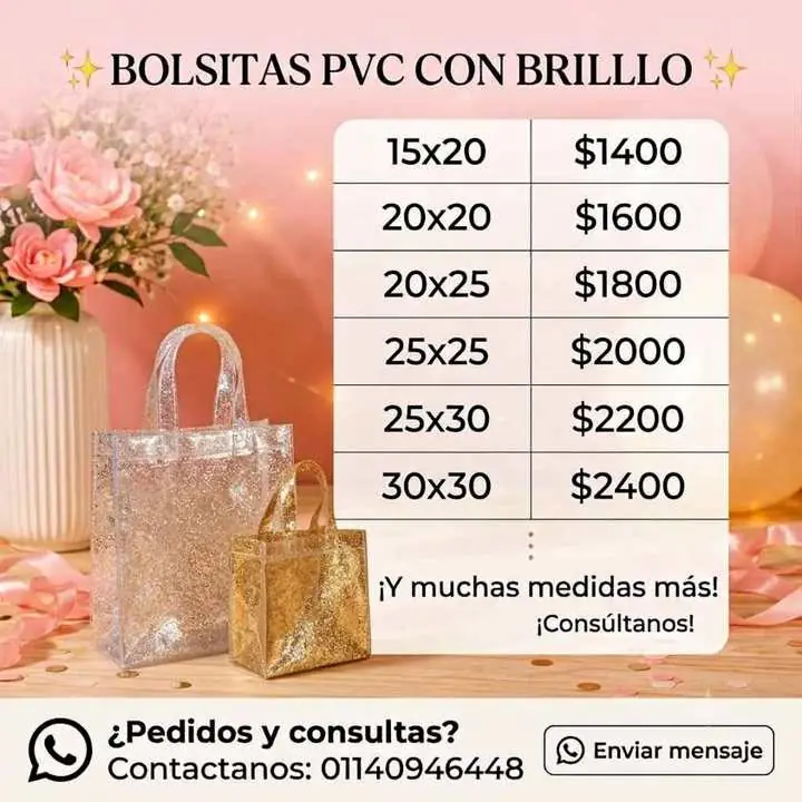 Hermosas bolsa PVC