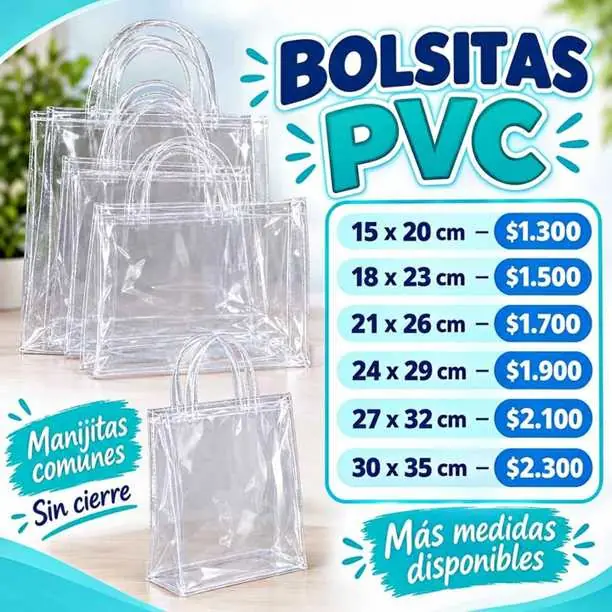 Bolsa en PVC para eventos .cumple y para eventos de todo tipo