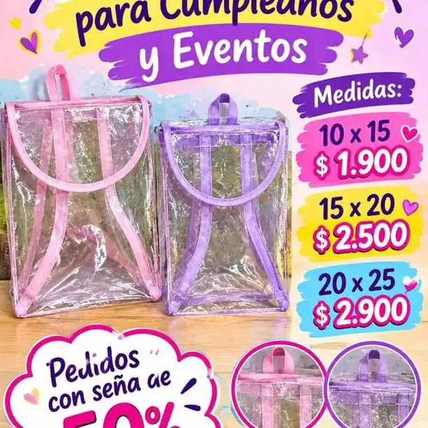 Mochilas golosinas y eventos