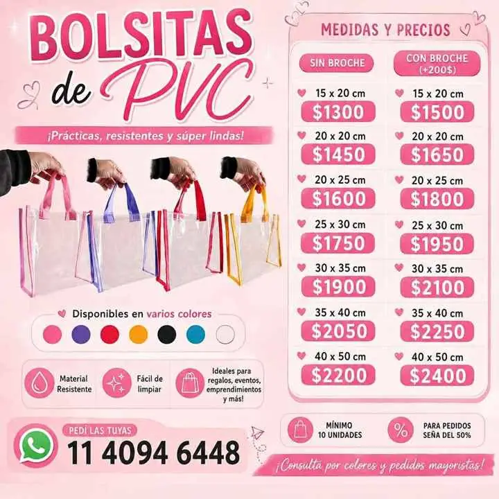 Bolsas PVC para tus eventos y proyectos
