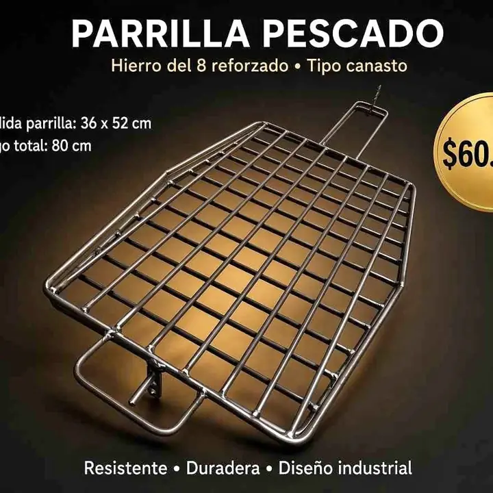 Parrilla tipo canasto
