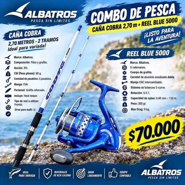 Combo pesca albatros
