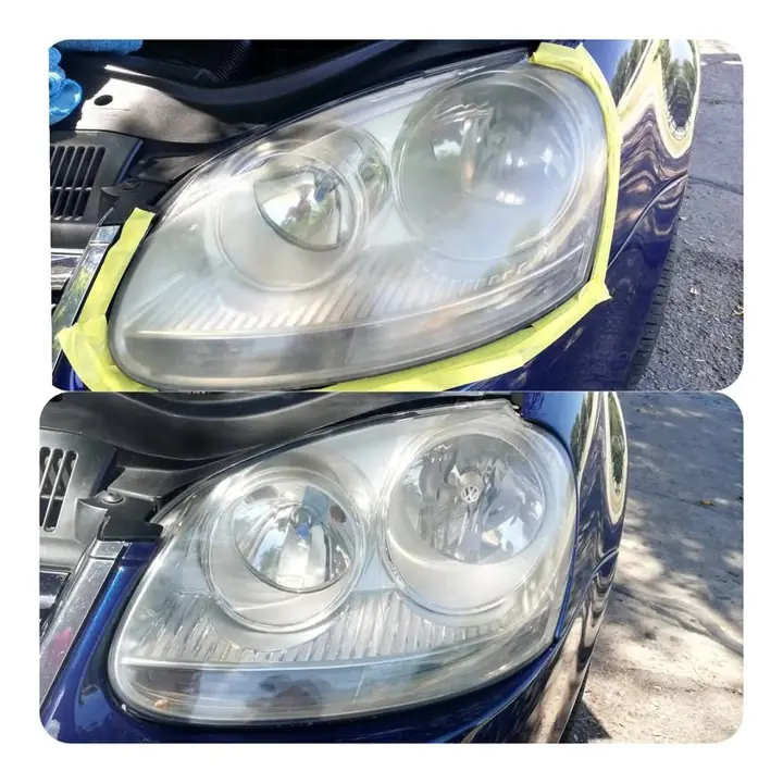 Restauracion de opticas parte externa. GL car esthetic mira nuestros trabajos