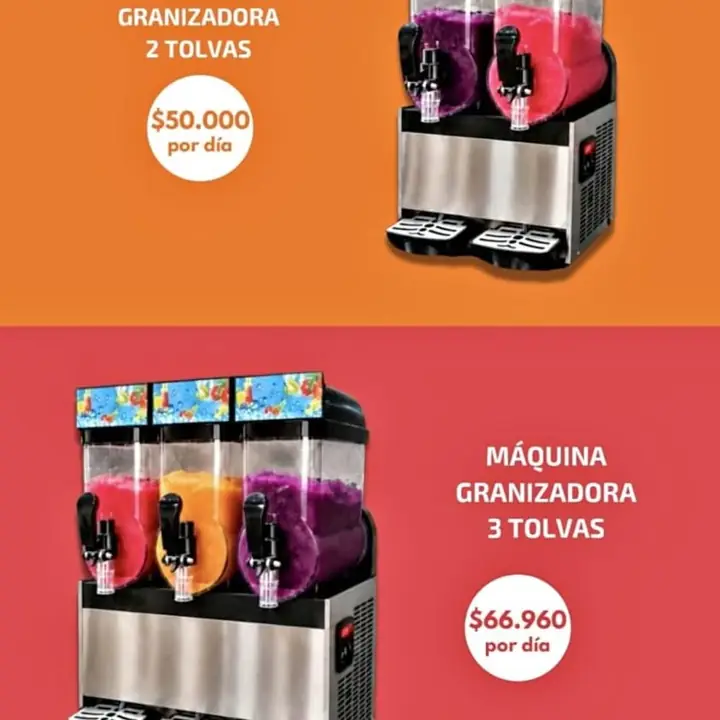 Granizadora 2 y 3 tolvas
