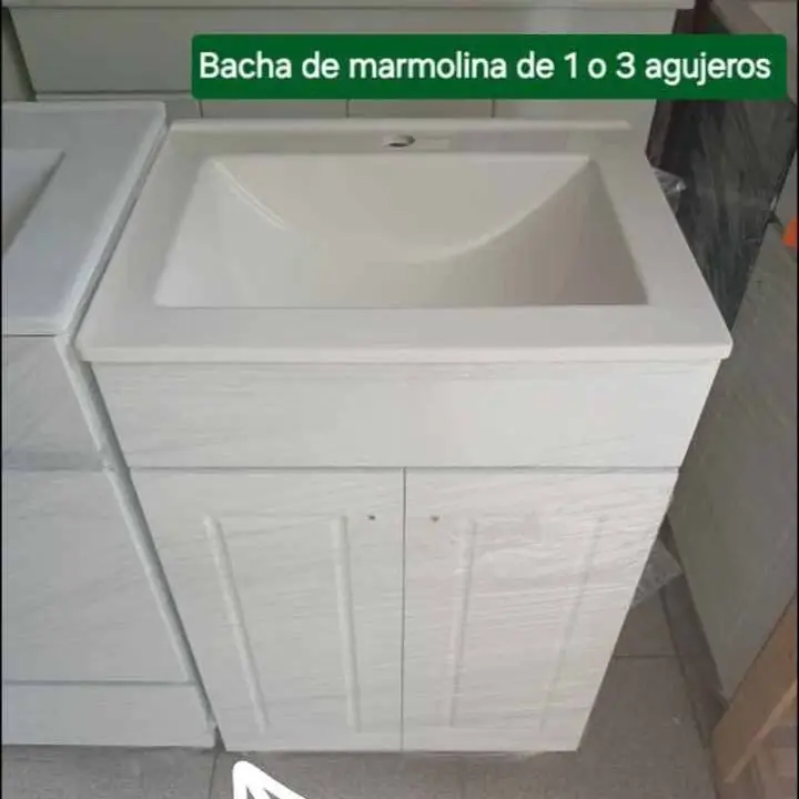 Vanitory + bacha laqueada patas pvc