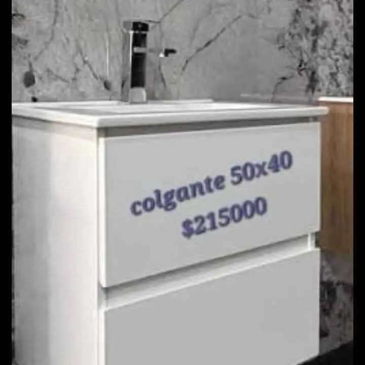 Vanitory colgante y bacha