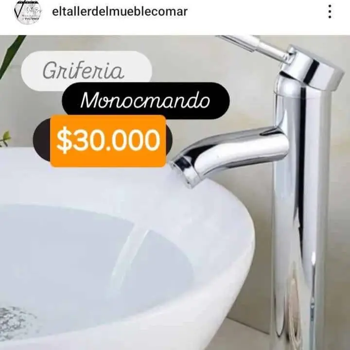 Griferia monocomando alta