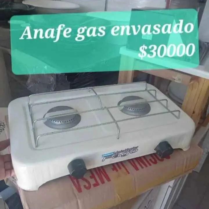 Anafe gas envasado última en blanco