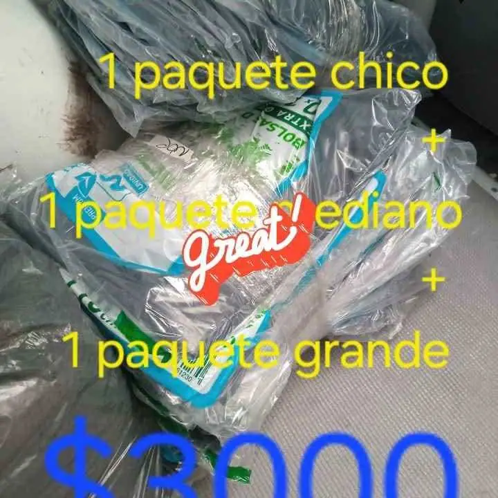 Bolsas residuo 3 paquetes diferentes medidas